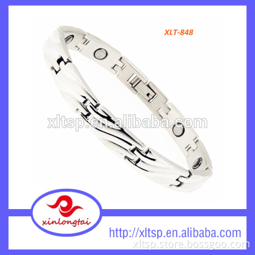 2015 fashion germanium power bracelets with inlay strong magnetic